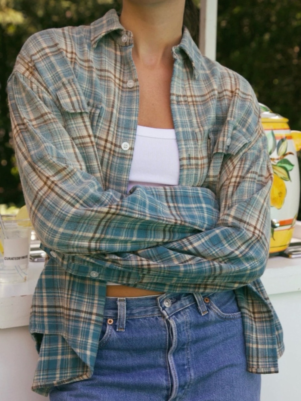 *ISO* Curated By Muse Soft Flannel- Poolside, sz M or L!